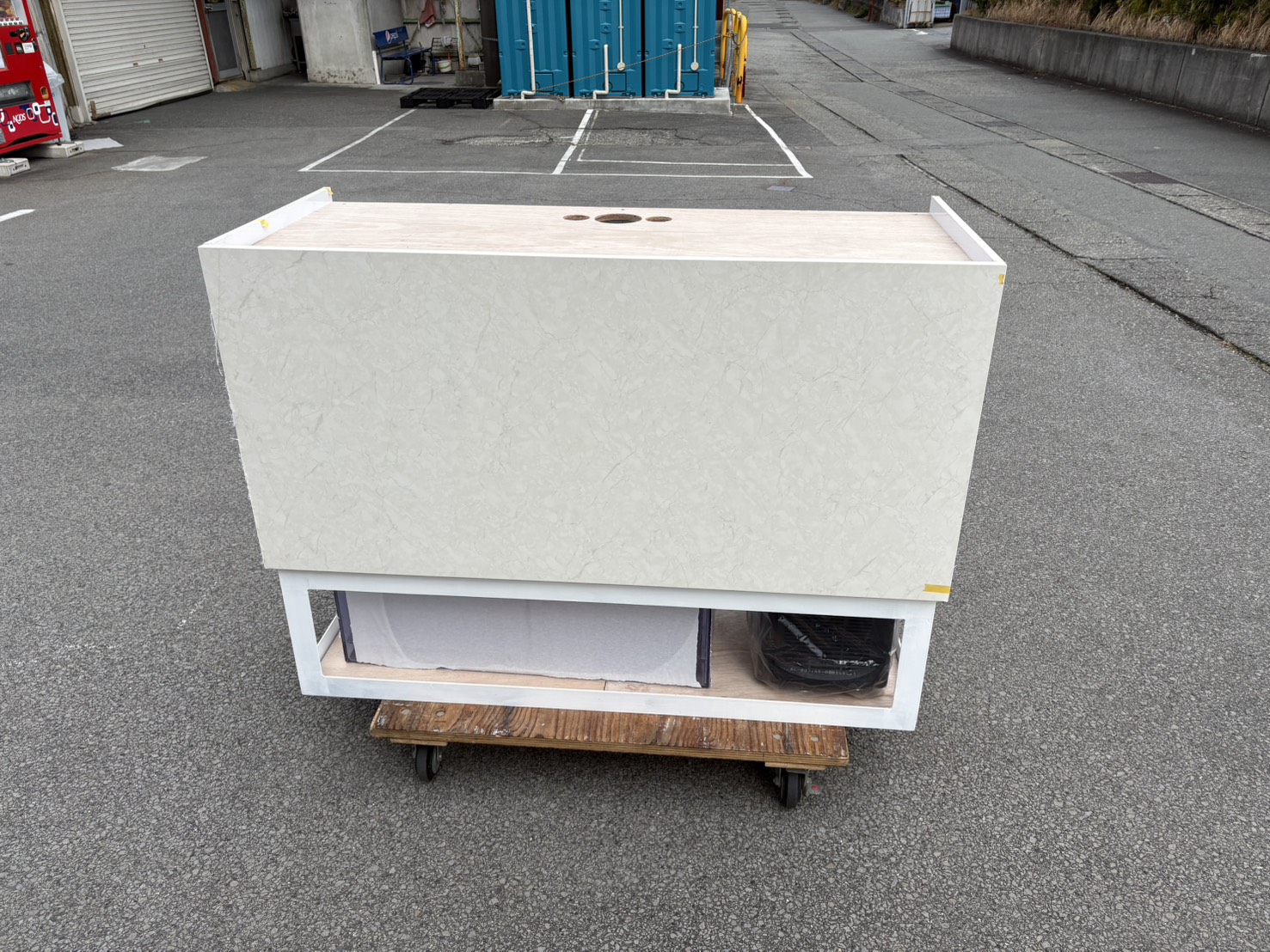 化粧板付きアングル架台